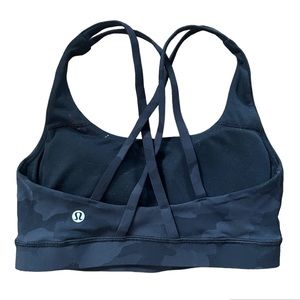 lululemon navy camo sports bra size 4